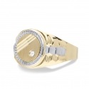 White Yellow Gold Men&#39;s Ring GL101630