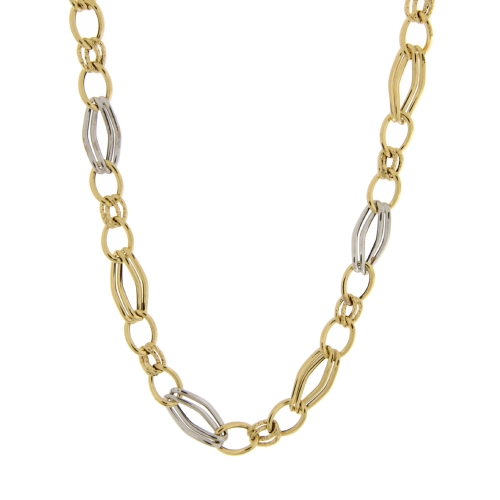 White Yellow Gold Women&#39;s Necklace GL101644