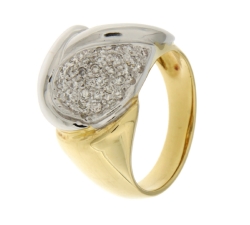 Anello Donna Oro Bianco Giallo GL101649