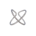 Steel Cross Ring with Zircons GLBJKJ1080