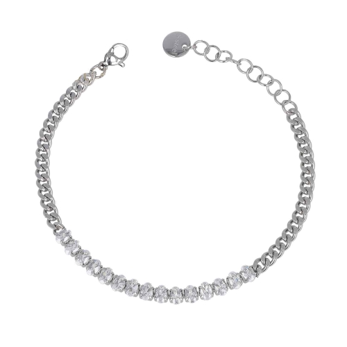 Bracciale Grumetta Acciaio Zirconi GLBJBR3345