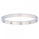 Bracciale Manetta Acciaio Zirconi GLBJKS116