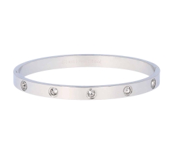 Bracciale Manetta Acciaio Zirconi GLBJKS116