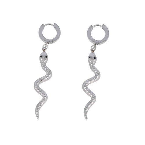 Steel Pendant Snake Earrings GLBJKS542