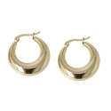 Domed Hoop Earrings Steel PVD Gold GLBJKS9116G