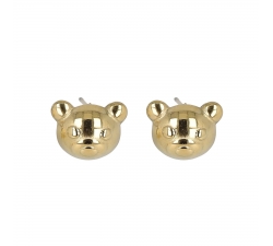 Teddy Bear Earrings Steel PVD Gold GLBJKJ9093G