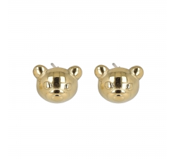 Teddybär Ohrringe Stahl PVD Gold GLBJKJ9093G