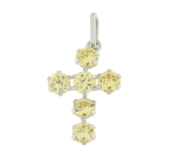 White Gold Cross Pendant GL101657