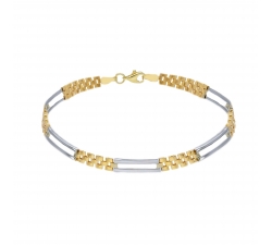 White Yellow Gold Men&#39;s Bracelet GL101664