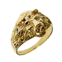 Lion Head Yellow Gold Ring GL101665