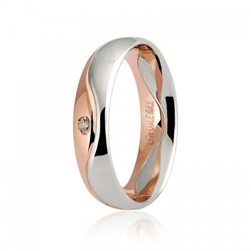 Unoaerre wedding ring model Galassia with diamond Collection 9.0