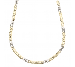 Collana Uomo Oro Giallo Bianco GL101694