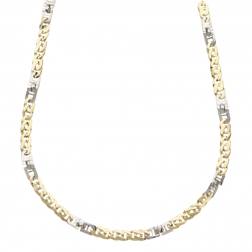Men&#39;s Necklace in White Yellow Gold GL101694
