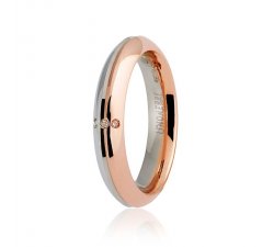 Unoaerre wedding ring Eterna model with 3 diamonds Collection 9.0