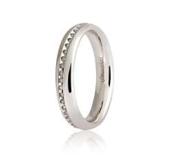 Unoaerre wedding ring model Infinito white gold with diamonds 9.0 Collection