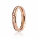 Unoaerre wedding ring Infinito model pink gold with diamonds 9.0 Collection