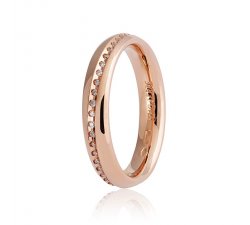 Ehering Unoaerre, Modell Infinito, Roségold mit Diamanten, Kollektion 9.0