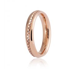 Unoaerre wedding ring Infinito model pink gold with diamonds 9.0 Collection