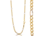 Yellow and White Gold Men's Necklace 803321728546