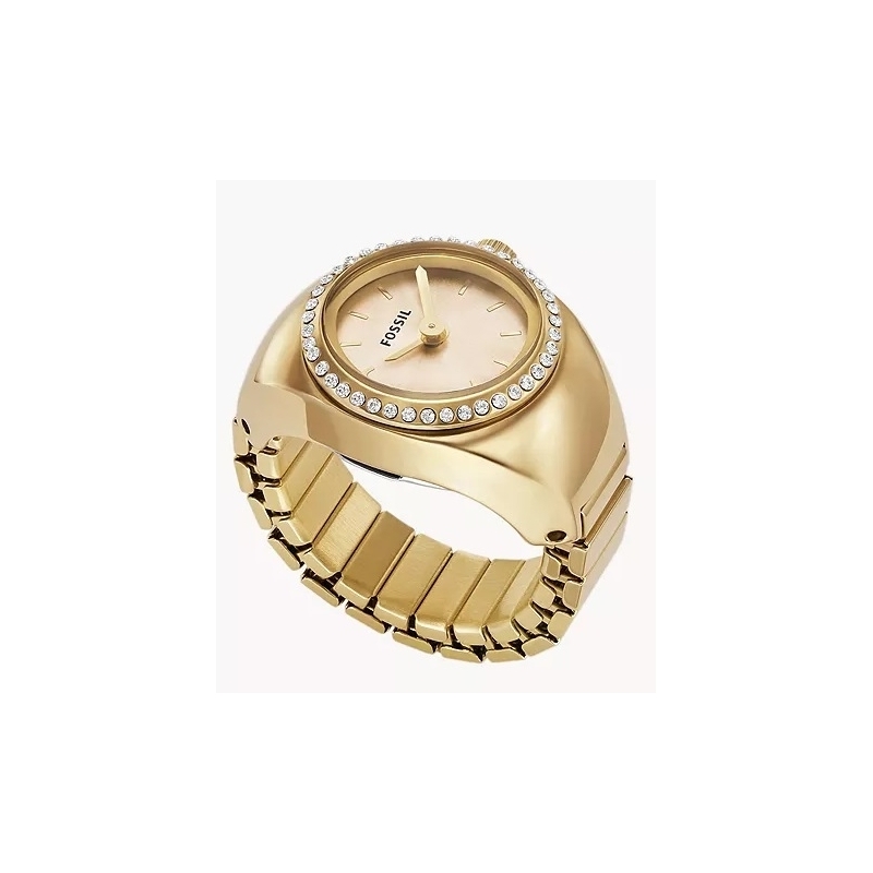 Lederarmband Gold Fossil Armbanduhren Für Damen Fossil Uhr Gold