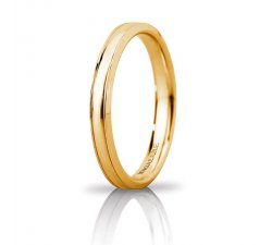 Unoaerre Orion Wedding Ring slim Yellow Gold Brilliant Promises