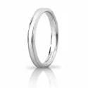 Unoaerre Orion wedding ring slim White gold Brilliant Promises