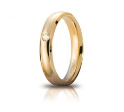 Unoaerre Orion Ehering Gelbgold mit Diamant Brillanti Promesse