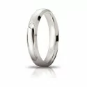 Unoaerre Orion Wedding Ring White gold with diamond Brilliant Promesse