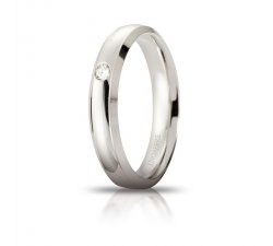 Unoaerre Orion Wedding Ring White gold with diamond Brilliant Promesse