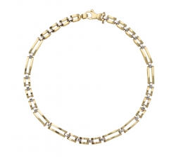 White Yellow Gold Men's Bracelet GL101702