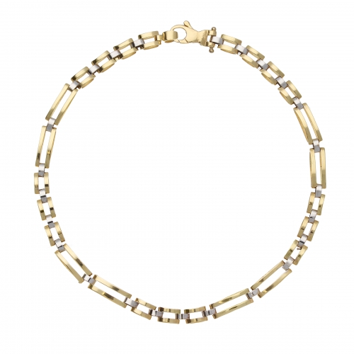 White Yellow Gold Men's Bracelet GL101702