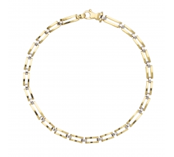 White Yellow Gold Men's Bracelet GL101703