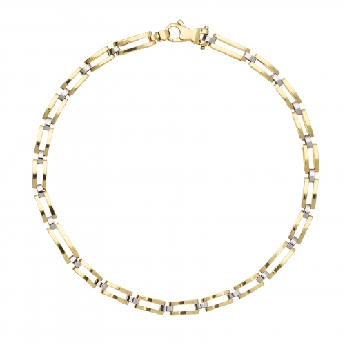 White Yellow Gold Men's Bracelet GL101703
