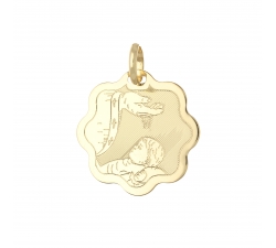 Baptism Medal Pendant Yellow Gold GL101704