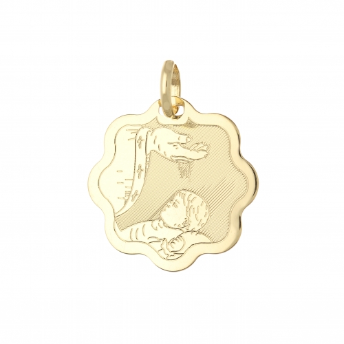 Baptism Medal Pendant Yellow Gold GL101704