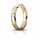 Unoaerre Orion Wedding Ring Yellow Gold 3 Diamonds Brilliant Promises