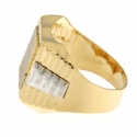 White Yellow Pink Gold Men's Ring GL101712