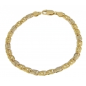 Bracciale Uomo Oro Giallo Bianco GL101718