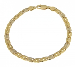 White Yellow Gold Men's Bracelet GL101718