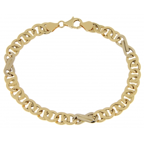 White Yellow Gold Men's Bracelet GL101719