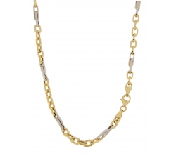 Collana Uomo Oro Giallo Bianco GL101725