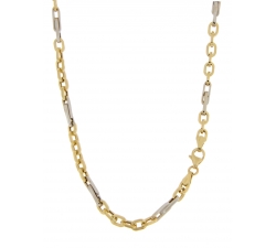 Men's Necklace in White Yellow Gold GL101725