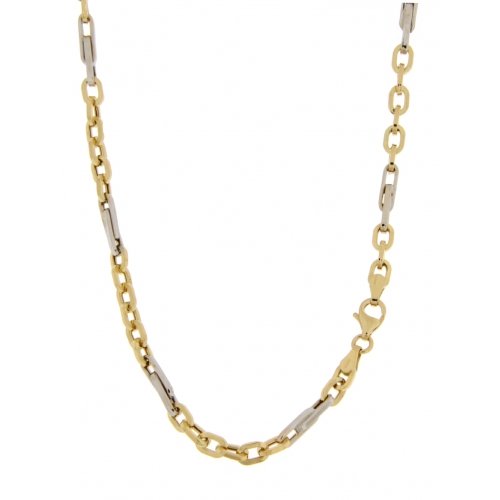 Collana Uomo Oro Giallo Bianco GL101725