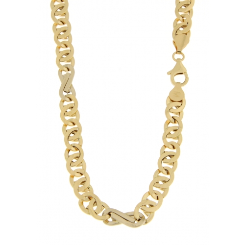 Men's Necklace in White Yellow Gold GL101726