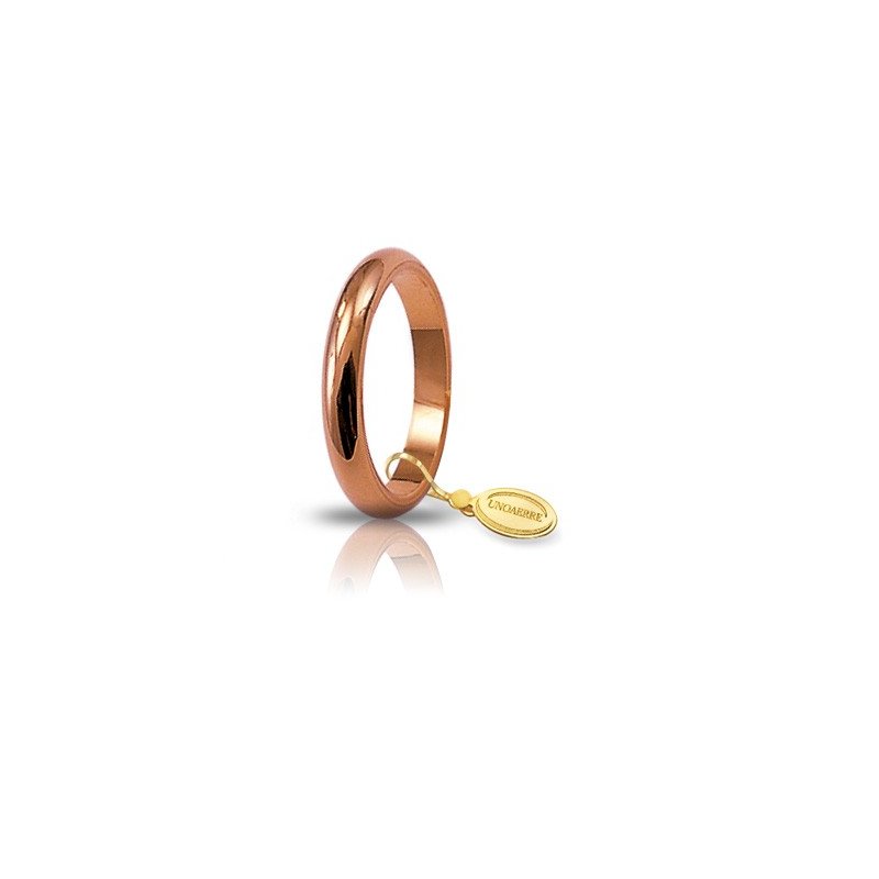 Unoaerre Wedding Ring Rose Gold Francesina narrow band 4 grams