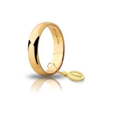 Unoaerre Ehering Gelbgold breit 4 Gramm