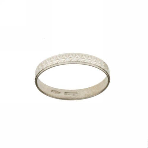 18 kt white gold ring, faceted Neve model