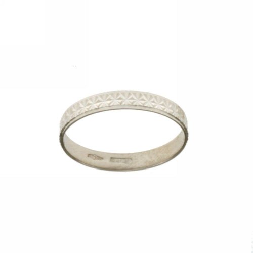 18 kt white gold ring, faceted Neve model