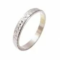 18 kt white gold ring, faceted Neve model