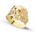 Lion Head Yellow Gold Ring GL101727